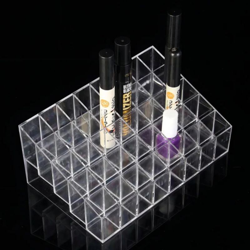 Organizador Exhibidor Acrílico Para Maquillaje 40 Labiales Transparente