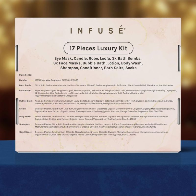 Caja de Regalo Spa INFUSÉ de 10 Piezas para el Cuidado Personal de la Mujer