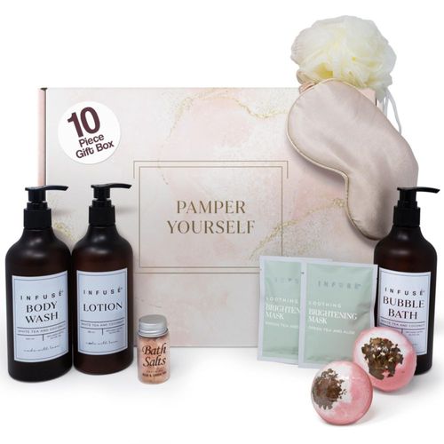 Caja de Regalo Spa INFUSÉ de 10 Piezas para el Cuidado Personal de la Mujer