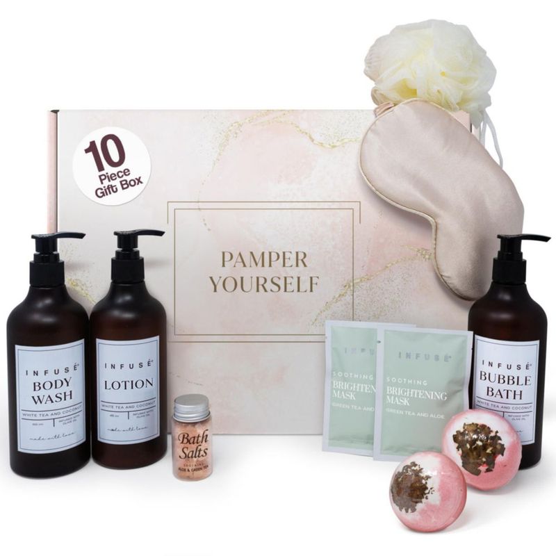 Caja de Regalo Spa INFUSÉ de 10 Piezas para el Cuidado Personal de la Mujer