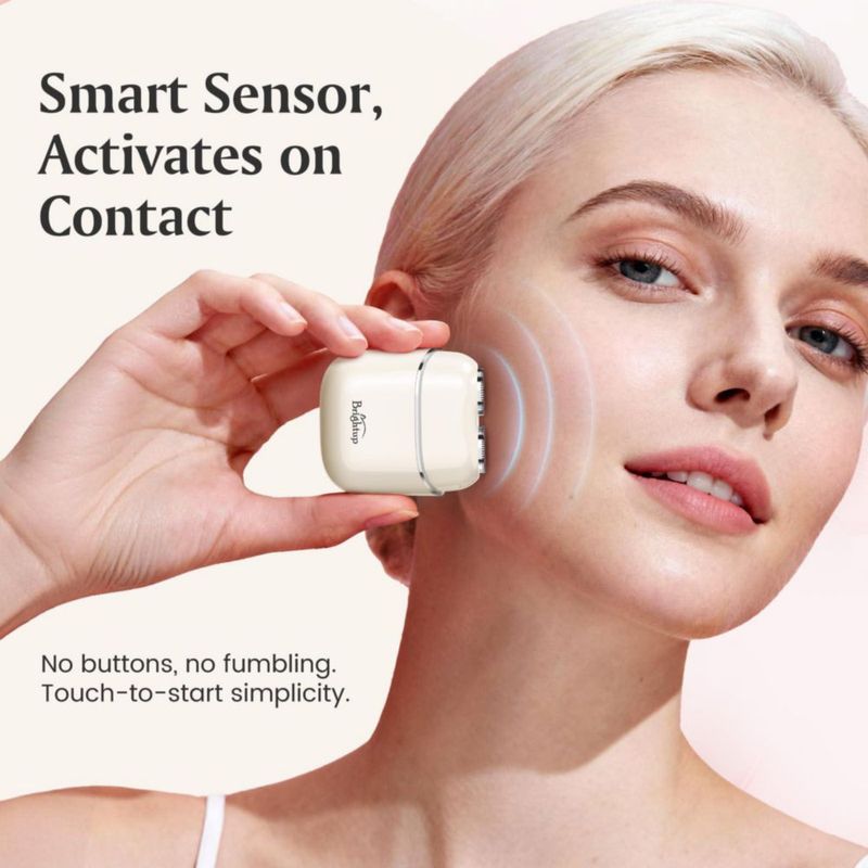 Afeitadora eléctrica facial Brightup USB‑C para eliminación de vello