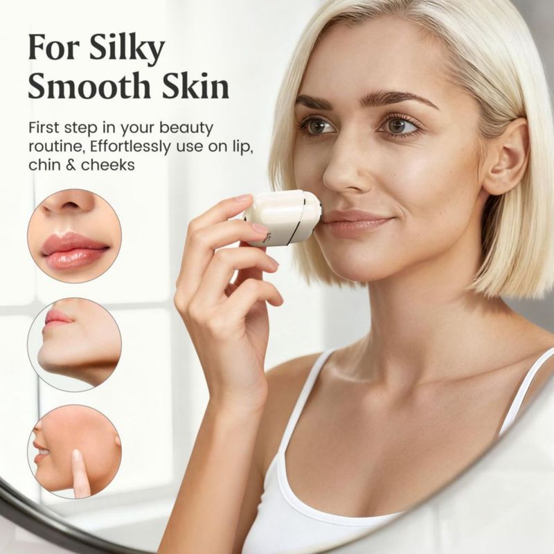 Afeitadora eléctrica facial Brightup USB‑C para eliminación de vello
