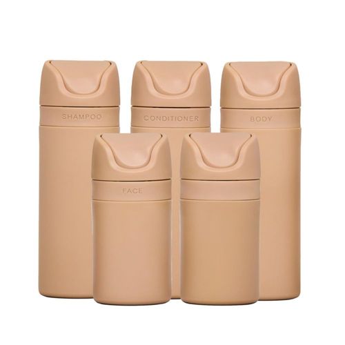 Juego de 5 botellas de viaje RIES 34 oz/17 oz – Aprobado por la TSA