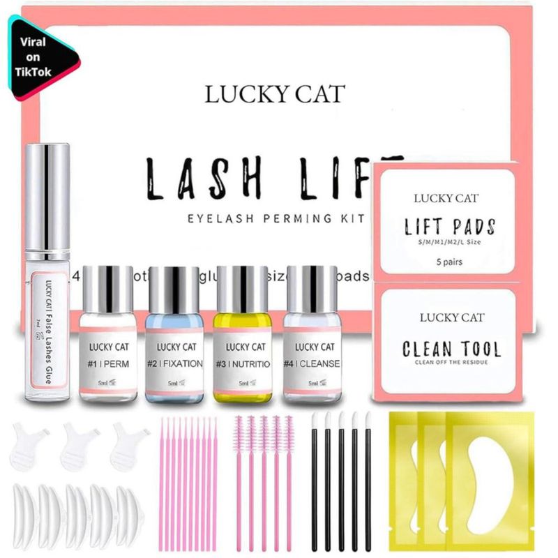 Kit de Lifting de Pestañas LUCKY CAT Profesional DIY