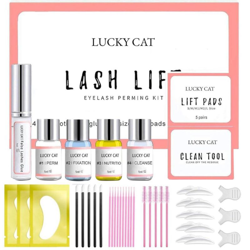 Kit de Lifting de Pestañas LUCKY CAT Profesional DIY