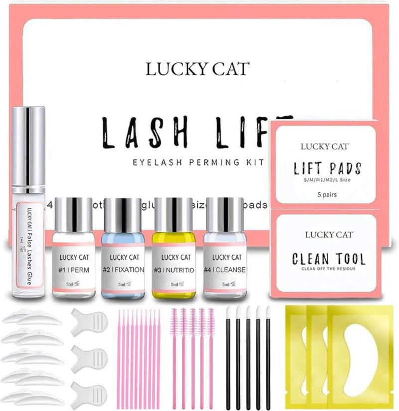Kit de Lifting de Pestañas LUCKY CAT Profesional DIY