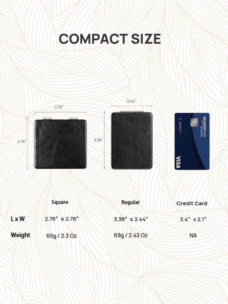 Espejo compacto OMIRO 7 cm 3x/1x aumento