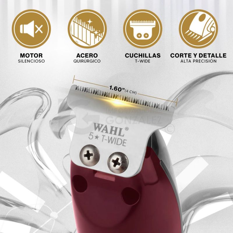 Terminadora Profesional Wahl Detailer 5 Stars Original Uso Rudo Estéticas Barbería