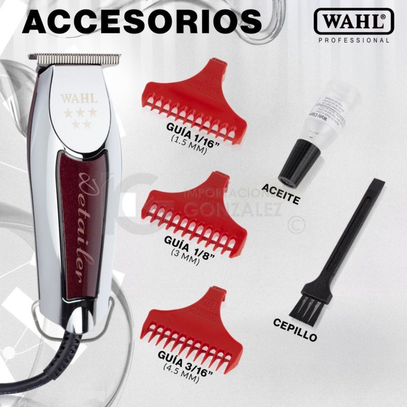 Terminadora Profesional Wahl Detailer 5 Stars Original Uso Rudo Estéticas Barbería