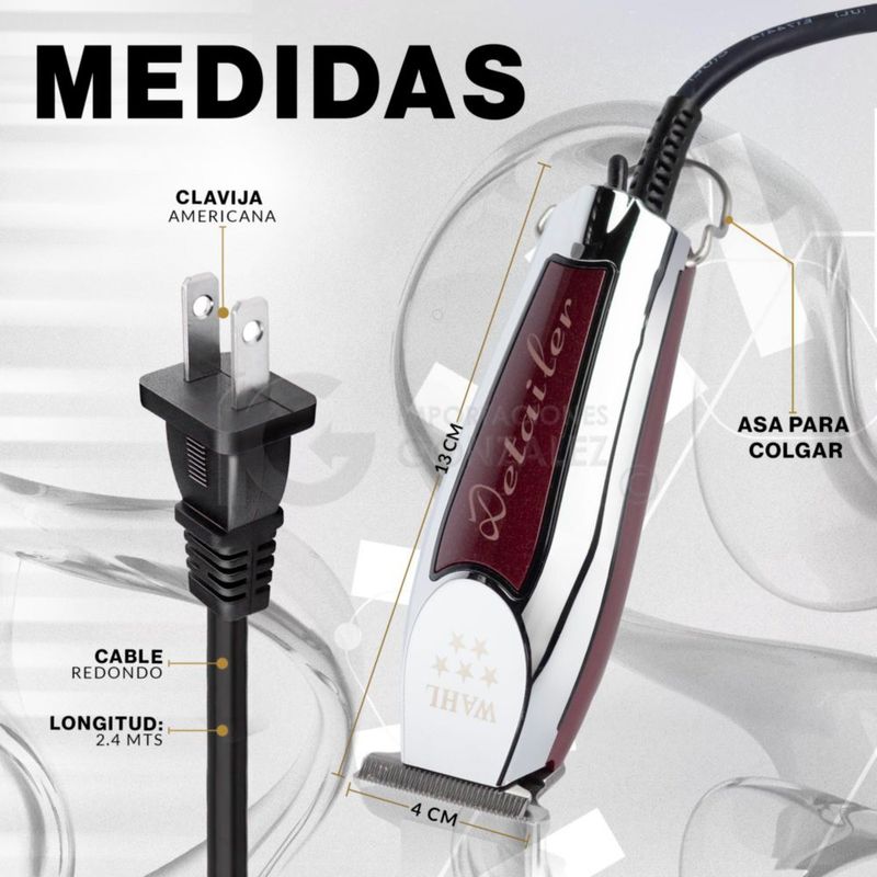 Terminadora Profesional Wahl Detailer 5 Stars Original Uso Rudo Estéticas Barbería