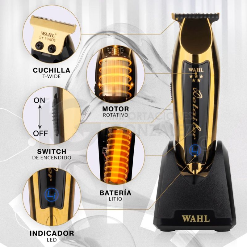 Máquina Terminadora Wahl® Detailer Li Cordless Gold 8171-700