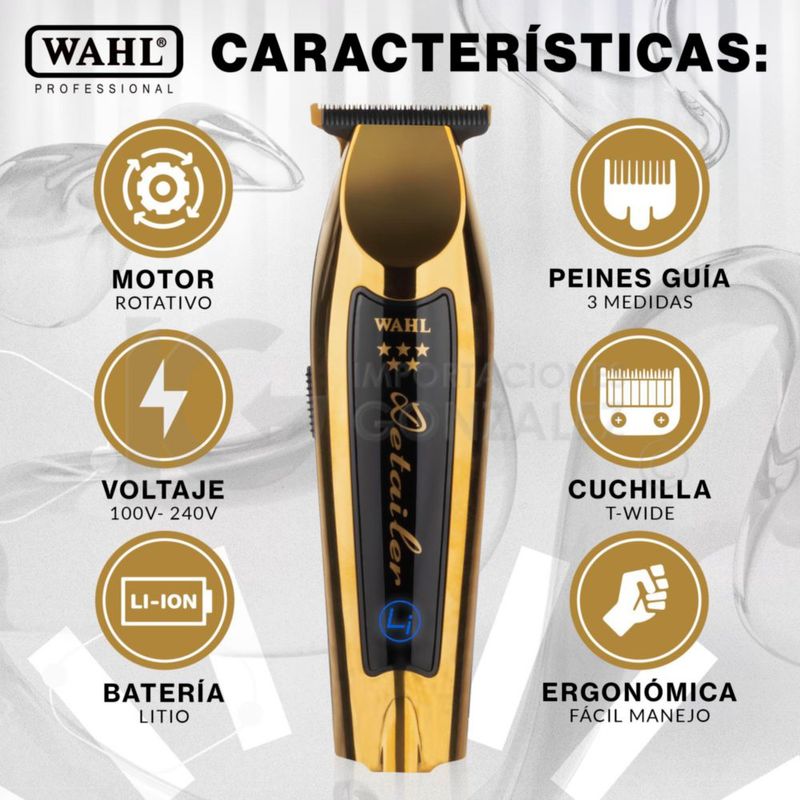 Máquina Terminadora Wahl® Detailer Li Cordless Gold 8171-700