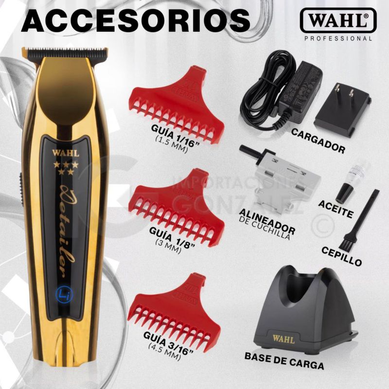 Máquina Terminadora Wahl® Detailer Li Cordless Gold 8171-700