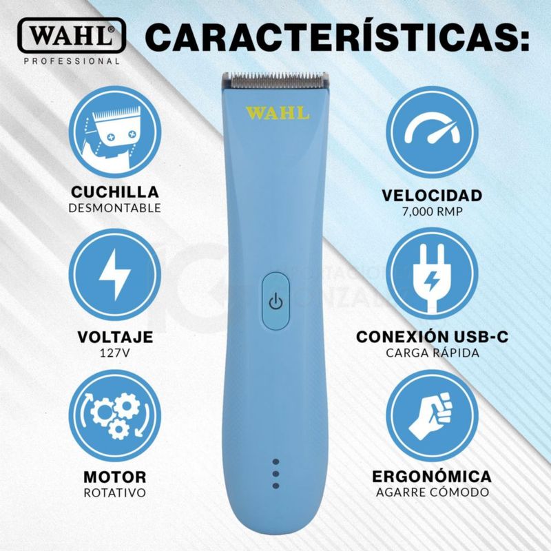 Máquina Para Cortar Cabello Wahl Peanut Li 3026714 Trimmer Terminadora Profesional Inalámbrica Motor 7000 Rpm Batería De Litio 110 Min Carga Usb-C