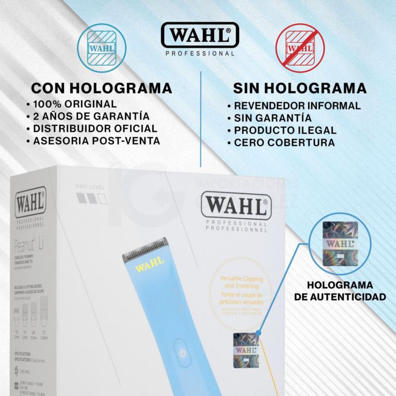 Máquina Para Cortar Cabello Wahl Peanut Li 3026714 Trimmer Terminadora Profesional Inalámbrica Motor 7000 Rpm Batería De Litio 110 Min Carga Usb-C
