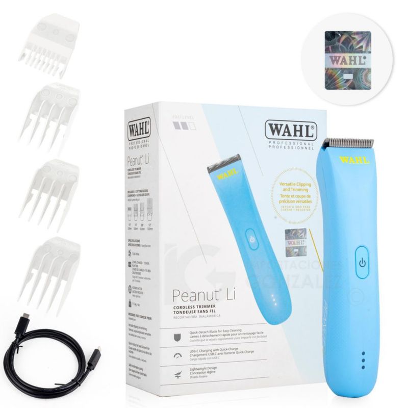 Máquina Para Cortar Cabello Wahl Peanut Li 3026714 Trimmer Terminadora Profesional Inalámbrica Motor 7000 Rpm Batería De Litio 110 Min Carga Usb-C