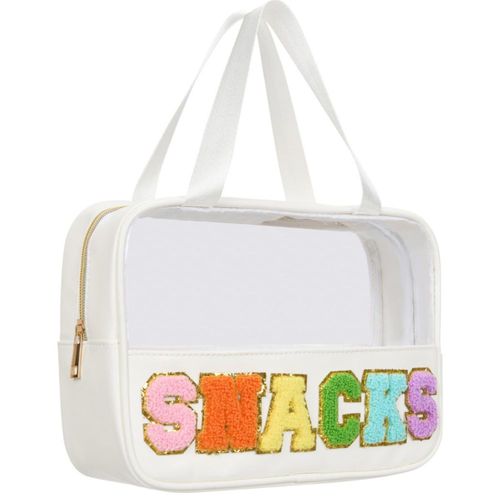 Bolsa de Maquillaje Burskit 30 cm Transparente con Chenille y Brillo