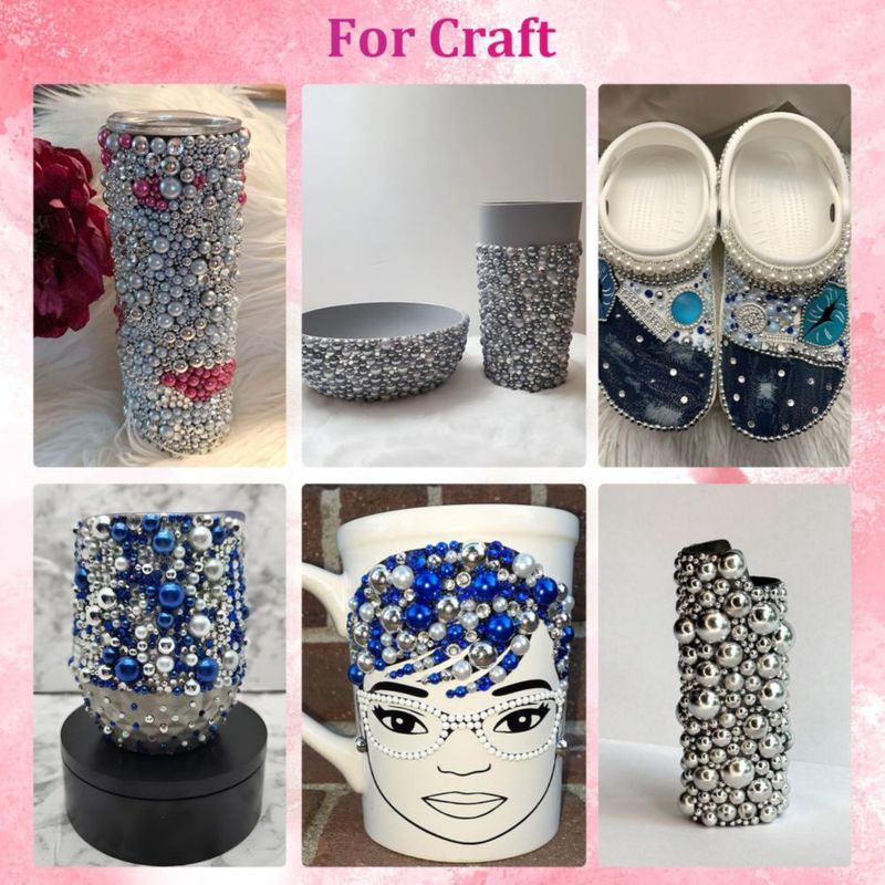 Belleboost Perlas Planas de Plata para Uñas – Charms y Gemas