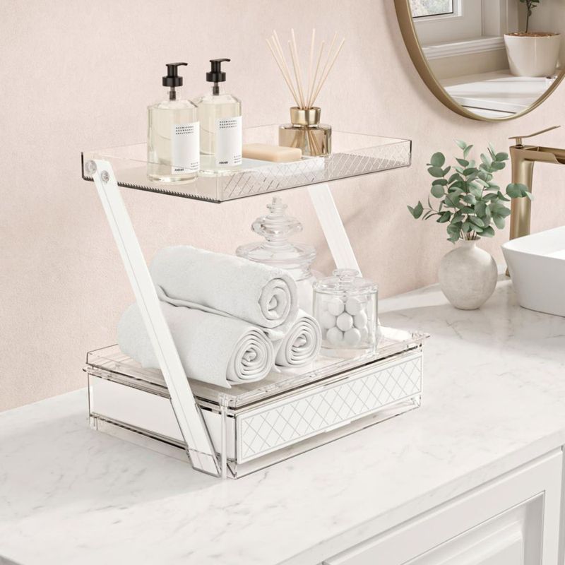 Organizador de Maquillaje Pomohome de 3 Niveles Acrílico Transparente