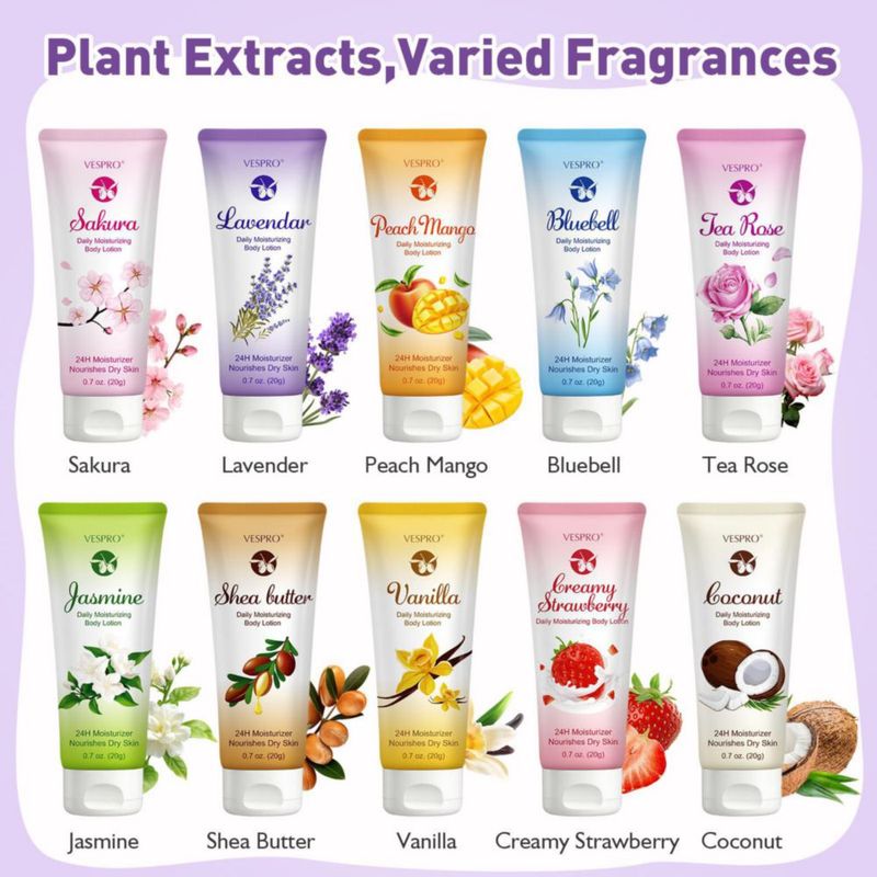 Loción Corporal VESPRO Pack de 100 (60 ml) Set de Regalo