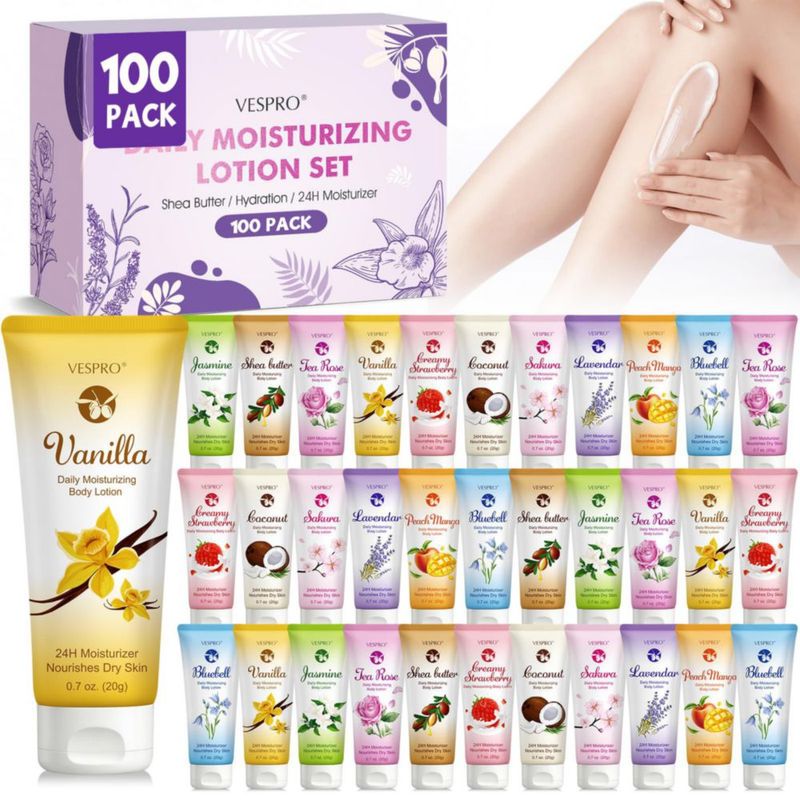 Loción Corporal VESPRO Pack de 100 (60 ml) Set de Regalo