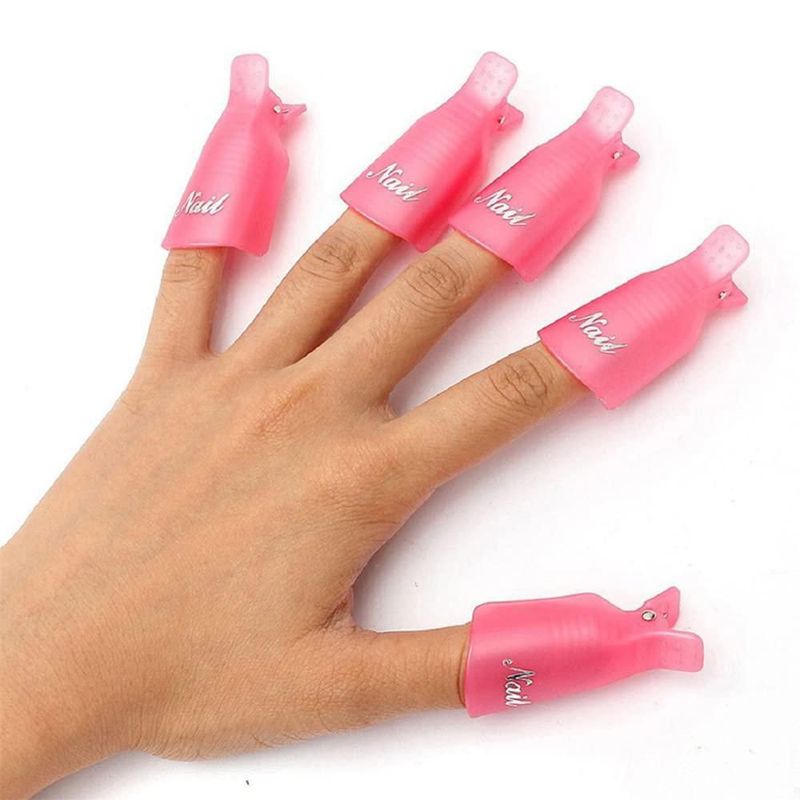 Removedor de Esmalte de Uñas HiMo 10 piezas Plástico Rosa