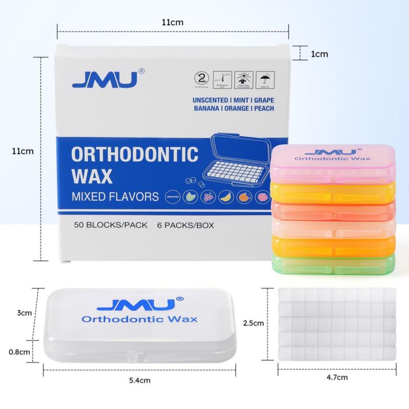 Cera Ortodóntica JMU Pack de 6 Unidades con Sabores Mixtos