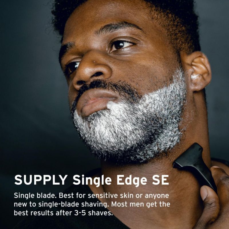 Afeitadora SUPPLY Single Edge SE Negro Mate - 8 Cuchillas