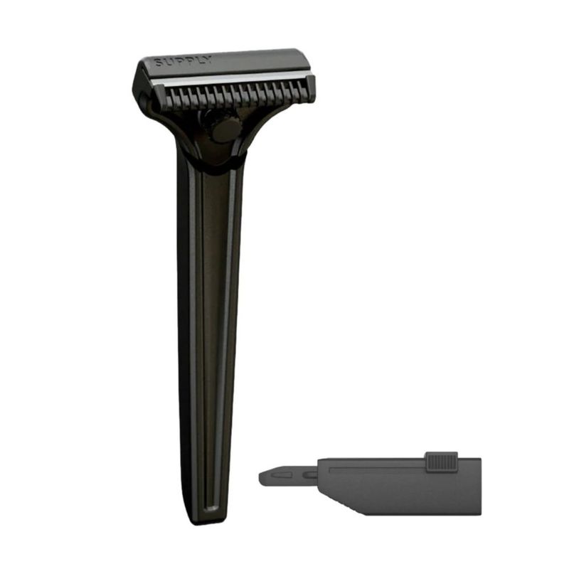 Afeitadora SUPPLY Single Edge SE Negro Mate - 8 Cuchillas