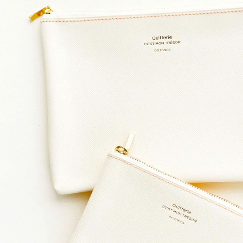 Estuche Delfonics Quitterie M color greige 17 × 13 × 18 cm