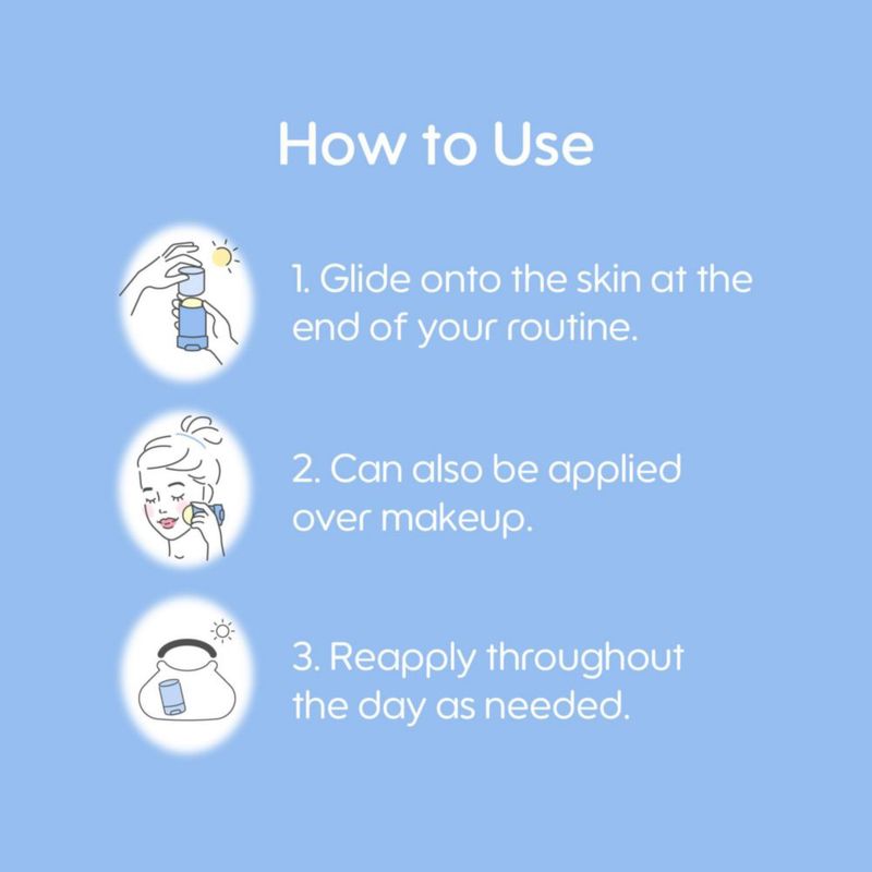 Kiero Airy Sun Stick - Barra facial hidratante y calmante con acabado mate Manzanilla y Vitamina E - Vegano no grasoso y ligero - Portátil y fácil de