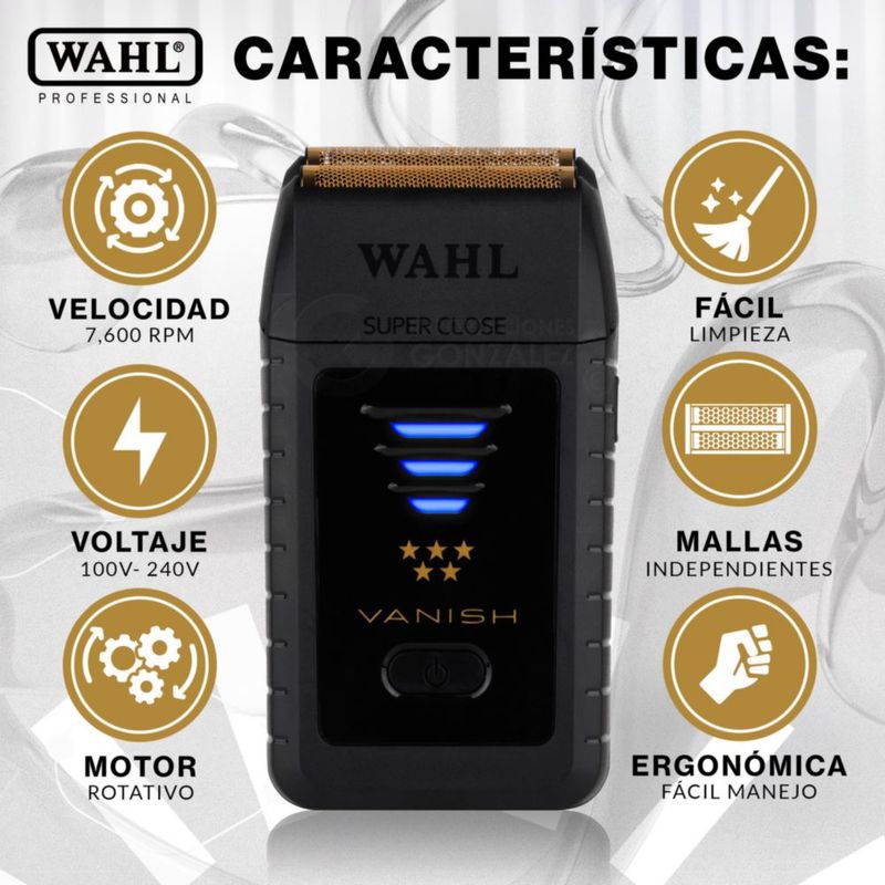 Wahl® Afeitadora Vanish Profesional Shaver Recargable Black