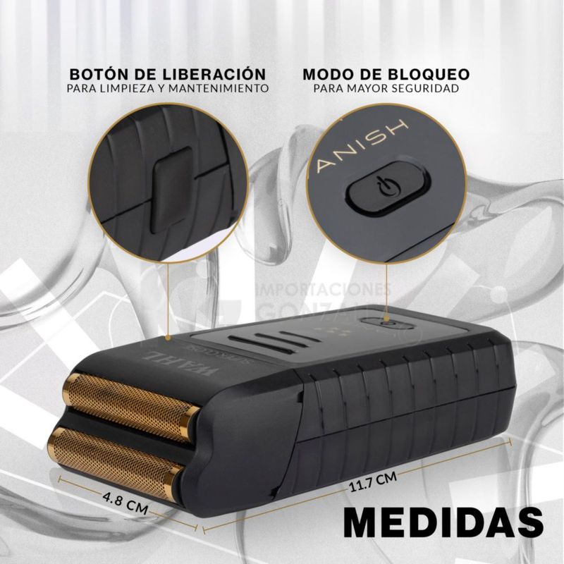 Wahl® Afeitadora Vanish Profesional Shaver Recargable Black