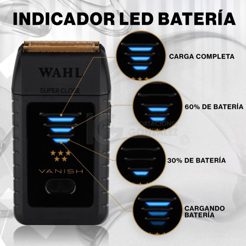 Wahl® Afeitadora Vanish Profesional Shaver Recargable Black