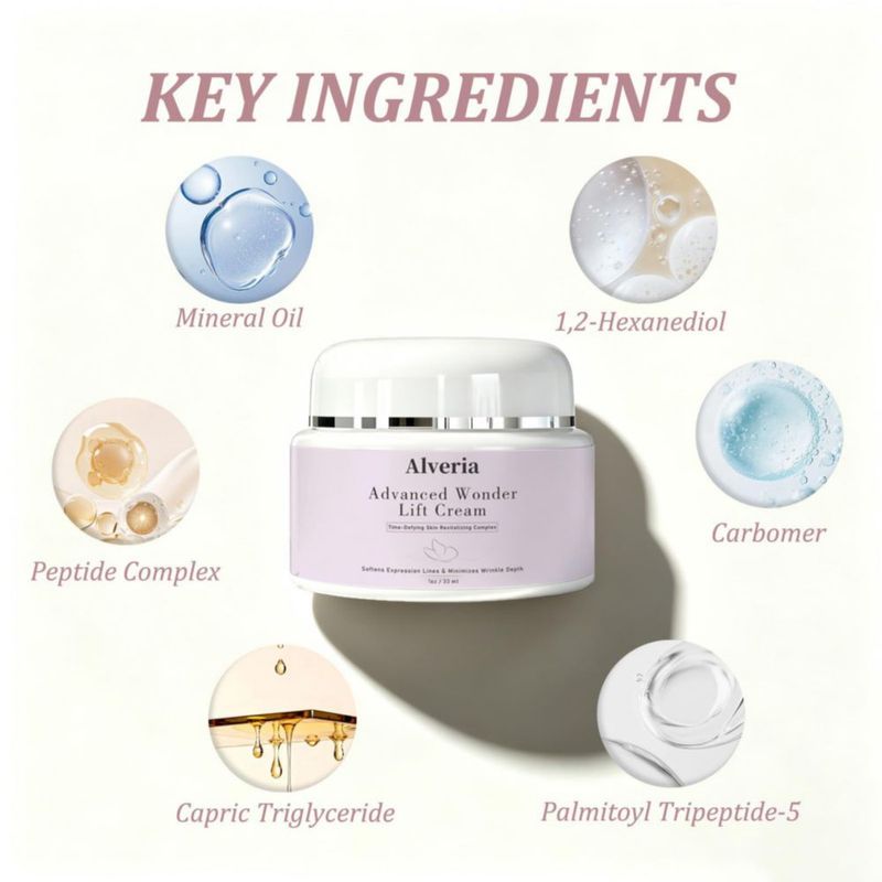 Crema Hidratante Antienvejecimiento Alveria 30 ml con Péptidos