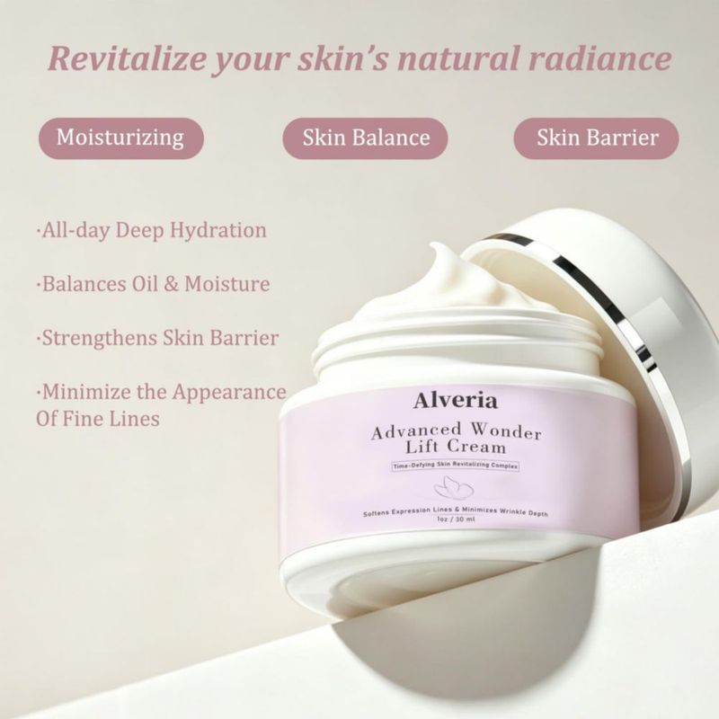 Crema Hidratante Antienvejecimiento Alveria 30 ml con Péptidos