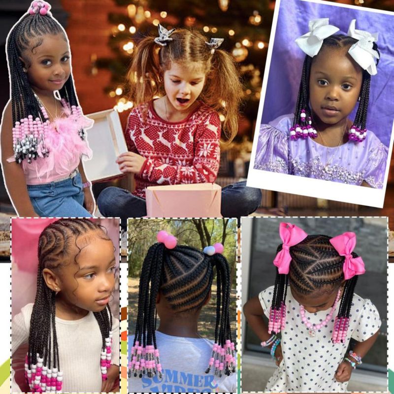 Extensión de Pelo WSTAR 25 cm Trenza de Cola con Cuentas
