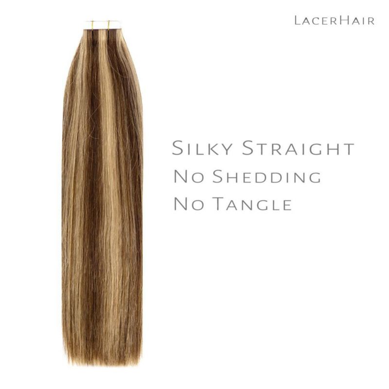 Extensiones de cabello Lacer Remy con cinta adhesiva 46 cm B#13/60