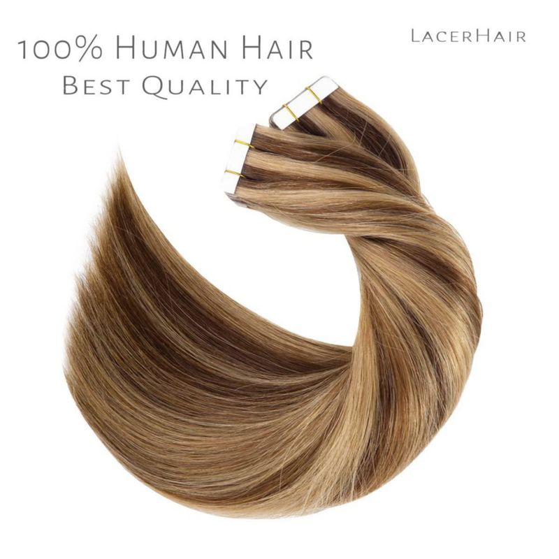 Extensiones de cabello Lacer Remy con cinta adhesiva 46 cm B#13/60