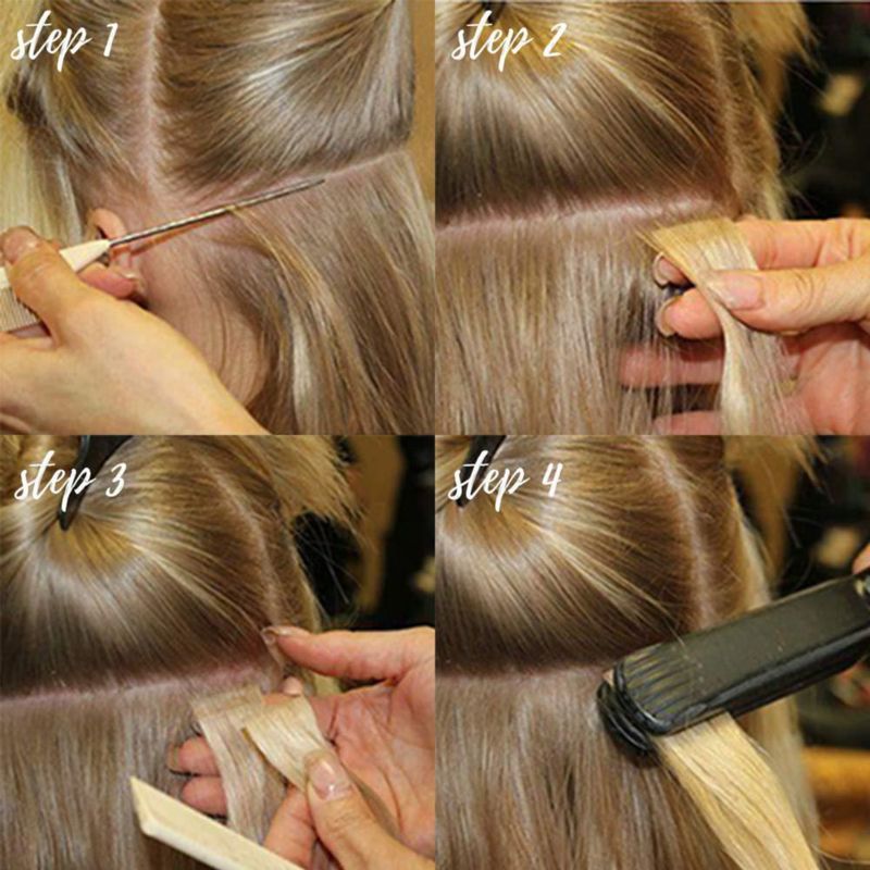 Extensiones de cabello Lacer Remy con cinta adhesiva 46 cm B#13/60