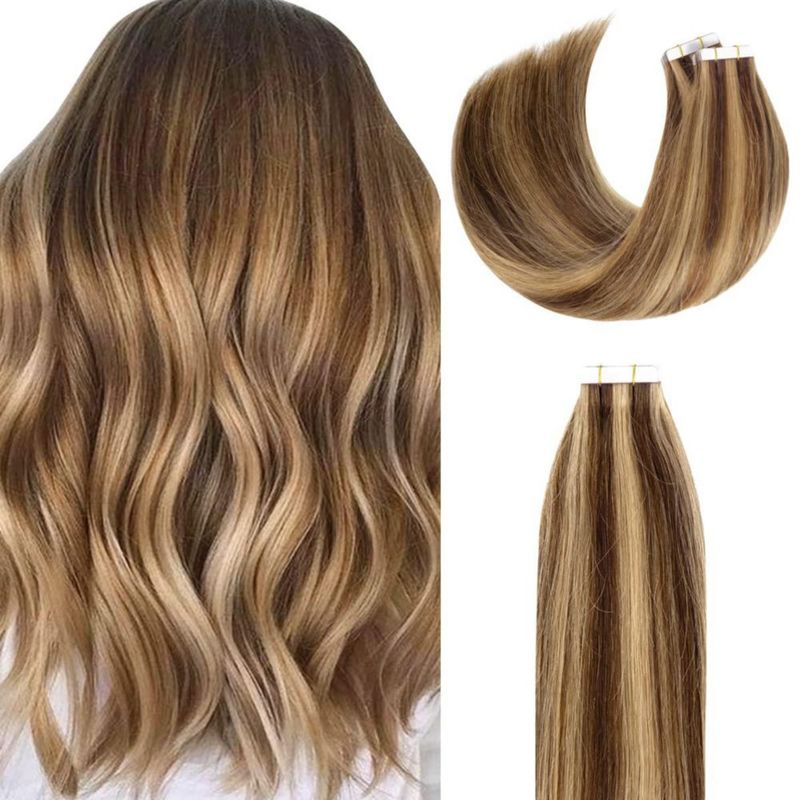 Extensiones de cabello Lacer Remy con cinta adhesiva 46 cm B#13/60