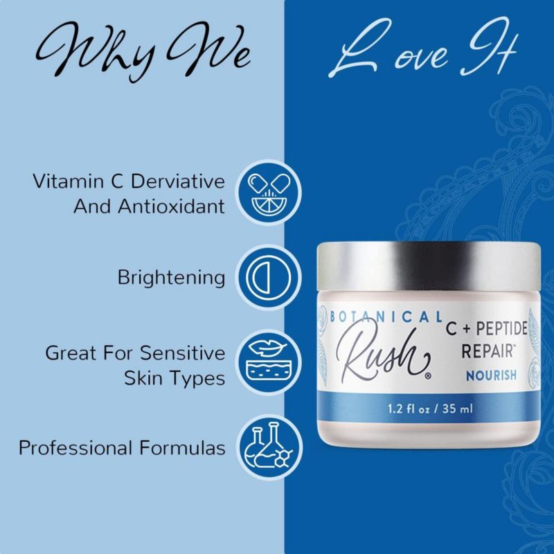 Crema de Vitamina C BOTANICAL RUSH 30 ml con Péptido y Células Madre