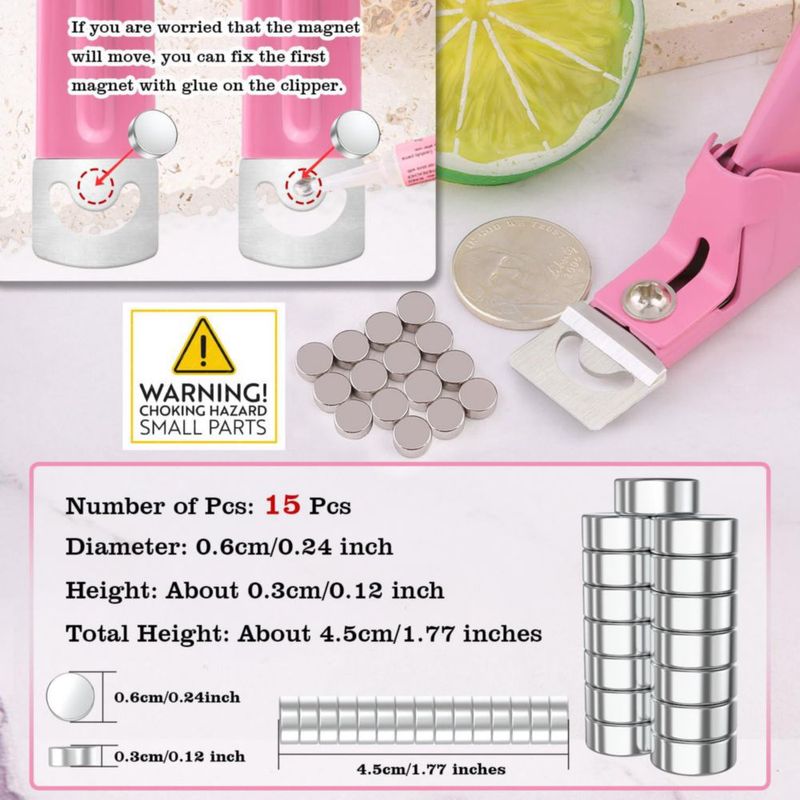 Set de cortauñas GA&EN rosa ajustable con imanes