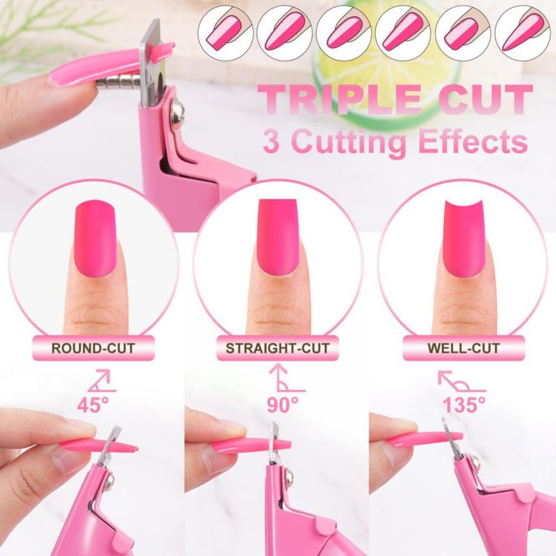 Set de cortauñas GA&EN rosa ajustable con imanes