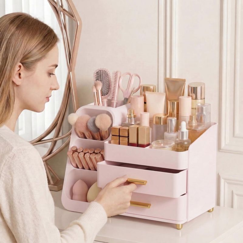 CADDY Asdbko Organizador de Maquillaje de Gran Capacidad