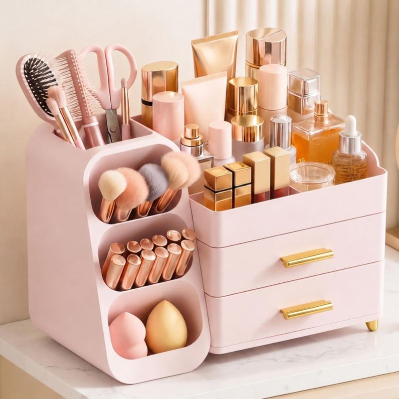 CADDY Asdbko Organizador de Maquillaje de Gran Capacidad