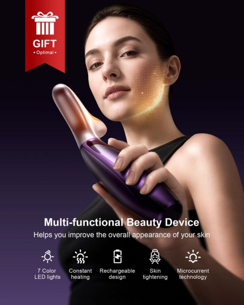 Masajeador facial Pedete 7 colores con terapia de luz roja