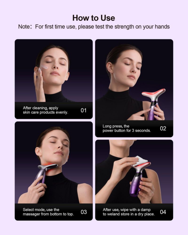 Masajeador facial Pedete 7 colores con terapia de luz roja