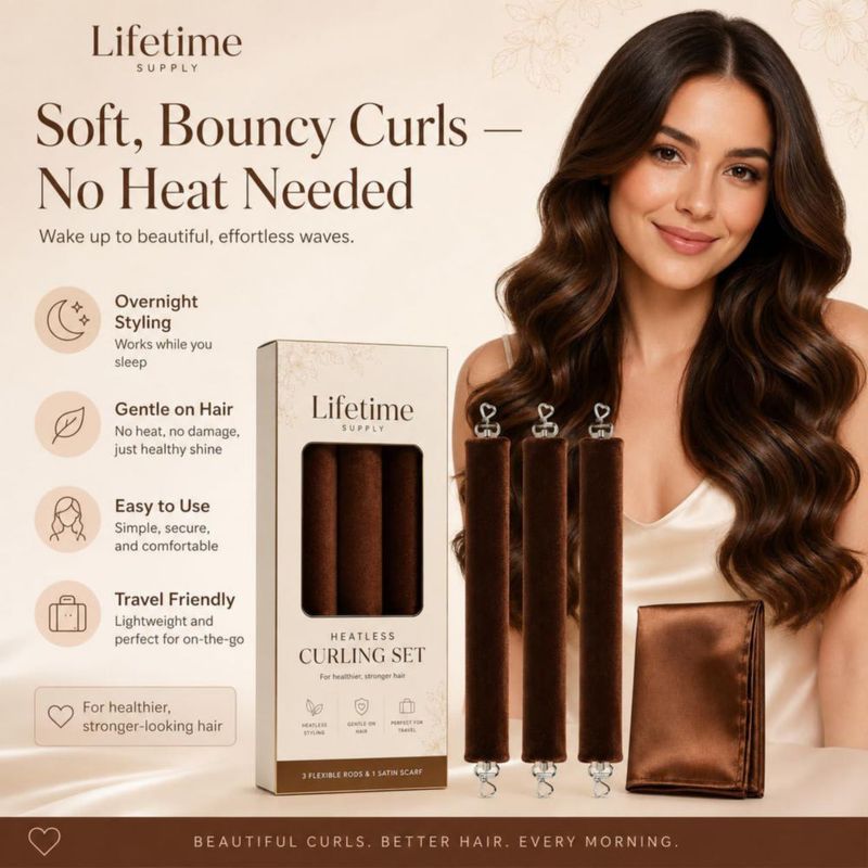 Set de 4 Rizadores sin Calor para Cabello – Suministro Permanente