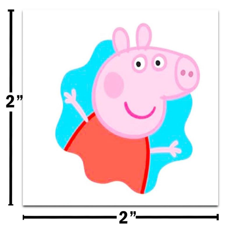 Tatuajes temporales de Peppa Pig - Paquete de 72 unidades - Hecho en EE. UU.